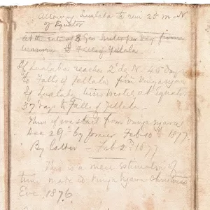 Page from an album belonging to Henry Morton Stanley (b / w photo)