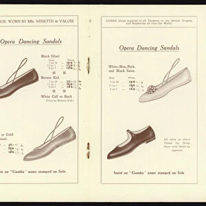 Pages from Catalogue of Gambas Famous Milan Toe Ballet Shoe (litho)
