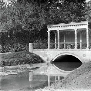 The Palladian tea-house bridge at Audley End, from The Country Houses of Robert Adam, by Eileen Harris, published 2007 (b/w photo)