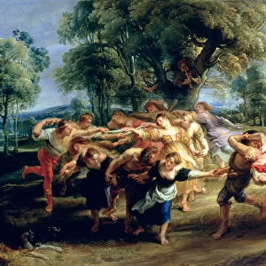 A Peasant Dance, 1636-40 (oil on panel)