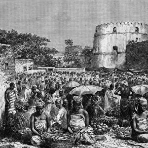 The Place du Marche in Zanzibar in the 19th century in the "Youth Journal"