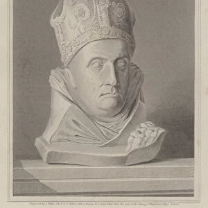 Portrait of Bishop Waynflete, founder of Magdalen College, Oxford (engraving)