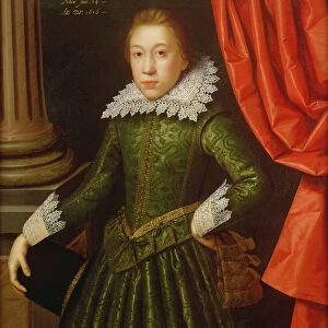 Portrait of a boy of the de Ligne family, 1616 (oil on canvas) (one of a pair) (see