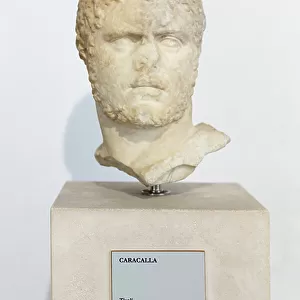 Portrait of Caracalla, c. 212 AD, from villa Adriana (marble)