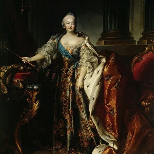 Portrait of Empress Elizabeth, 1758 (oil on canvas)