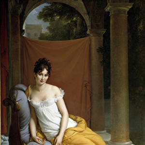 Portrait of Juliette Recamier dit Madame Recamier (1777-1849), wife of Lettres francaise