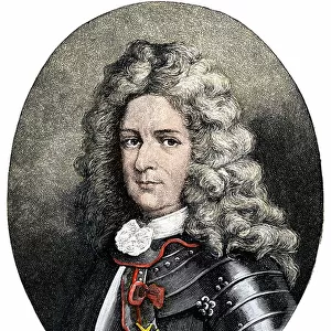 Portrait of Pierre Le Moyne d'Iberville (1661-1706) sailor and explorer French victorious in Hudson Bay. First Governor of Louisiana. 17th century engraving