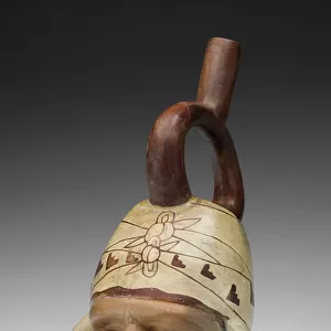 Portrait vessel of a ruler, 100 B. C. -A. D. 500 (ceramic and pigment)