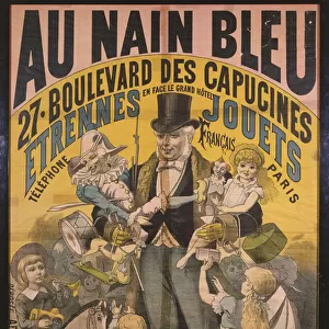 Poster advertising Au Nain Bleu, c. 1890 (colour litho)