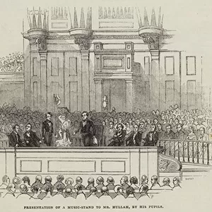 Presentation of a Music-Stand to Mr Hullah, by his Pupils (engraving)