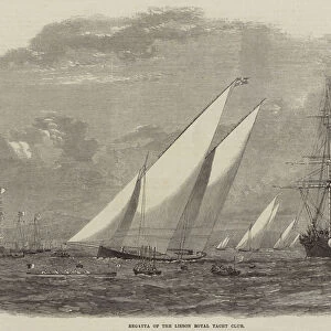 Regatta of the Lisbon Royal Yacht Club (engraving)