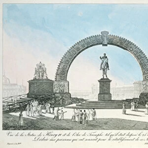 Restoration of the Statue of Henry IV on Pont Neuf, Paris, 25 August 1818 (engraving)