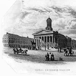 The Royal Exchange, Glasgow, engraved by William Home Lizars (engraving)