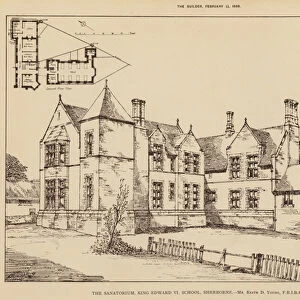 The Sanatorium, King Edward VI School, Sherborne (engraving)