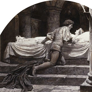 Scenes from Romeo and Juliet: The Tomb (V, III), 1882 (gouache, en grisaille)