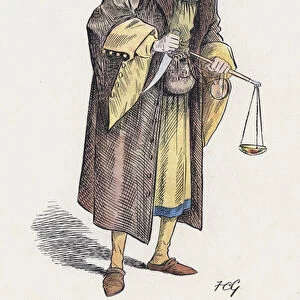 Shylock, The Chancellor of the Exchequer (colour litho)