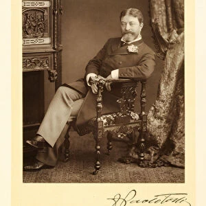 Sir Francesco Paolo Tosti (1847-1916), song composer, portrait photograph (b / w photo)