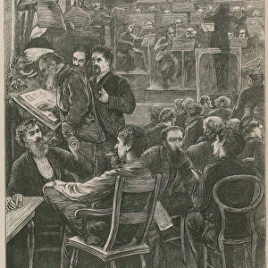 A smoking concert by the wandering minstrels (engraving)