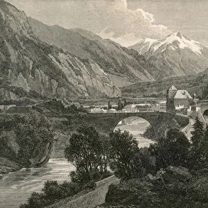 St. Maurice in the Lower Rhone Valley (engraving)