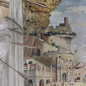 St. Sebastian, detail of the landscape, 1481 (oil on canvas)