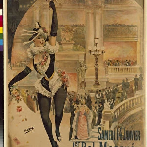 Theatre de l Opera / Samedi 14 Janvier / 1er Bal Masque, 1890 (lithography)