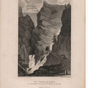 The Tunnel of Gondo, 1834 (engraving)