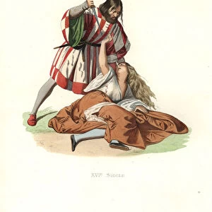 Venetian man killing his wife, 16th century