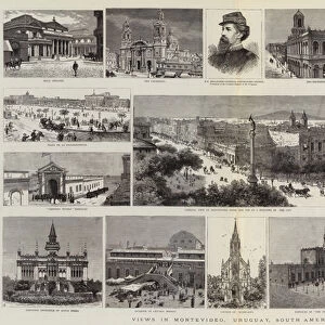Views in Montevideo, Uruguay, South America (engraving)