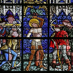 Window depicting the Martyrdom of Saint Sebastian (stained glass)