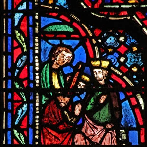 Window w14 Samuel putting Aga to death I Sam XV 33 (stained glass)