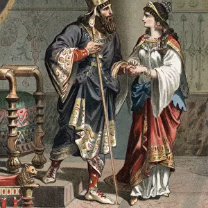 Xerxes I Achaemenid King of Persia (519-465 BC) with his wife Amestris
