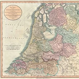 1799, Cary Map of the Netherlands, John Cary, 1754 - 1835, was an English cartographer
