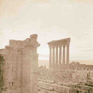 Baalbek Temples Bacchus Jupiter sunset 1936 Lebanon