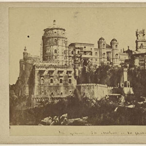 castle scaffolding Italy Germany 1865 1870 Albumen silver print