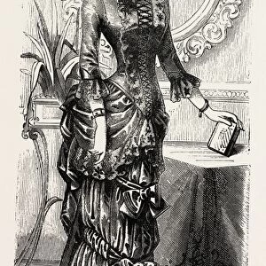 Home Dinner Toilette, Fashion, Engraving 1882