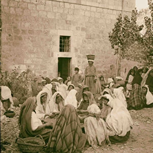 Peasant women sorting raisins 1900 Middle East