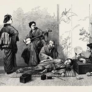 Shampooing in Japan, 1870