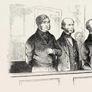 A Sketch at Bow Street on July 11, 1855; Sir J. D. Paul, Strahan, Bates, Tyrrell (Jailer)