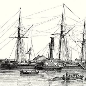 The Sphinx, the first steam warship from the French navy, built in 1830
