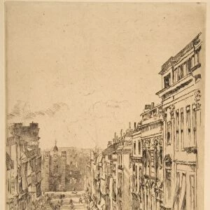 St James Street 1878 Etching drypoint fourth state