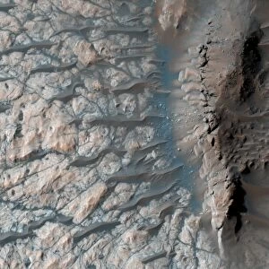 Part of the floor of a large impact crater in the southern highlands on Mars