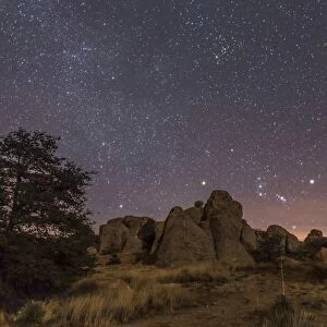 Orion rising at the City of Rocks State Park, New Mexico