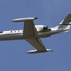 United States Air Forces Europe C-21A Learjet in flight over Germany