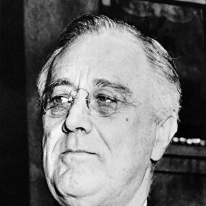 Vintage American history photo of President Franklin Delano Roosevelt