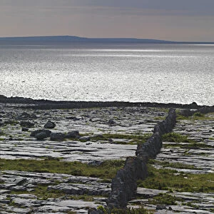 Karst limestone landscape, Ailladie coast, The Burren, County Clare, Ireland, June 2009