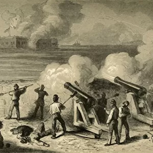 The Attack of Fort Sumter, (1878). Creator: Albert Bobbett