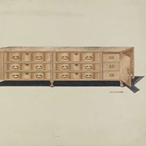 Cabinet, for Vestments, c. 1940. Creator: Randolph F Miller