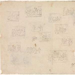 Compositional Sketches after Raphael and other artists, c. 1800. Creator: Unknown
