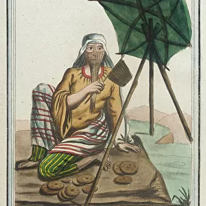 Costumes de Différents Pays, Femme Arabe du Desert Vendant du Pain, c1797. Creators: Jacques Grasset de Saint-Sauveur, LF Labrousse