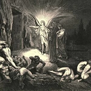 To the gate he came, and with his wand touch d it, c1890. Creator: Gustave Doré